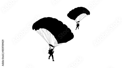 vector illustration of a paraglider
