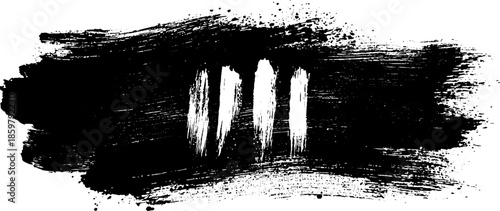 Black ink brush art in sumi-e style with expressive dry brushstrokes