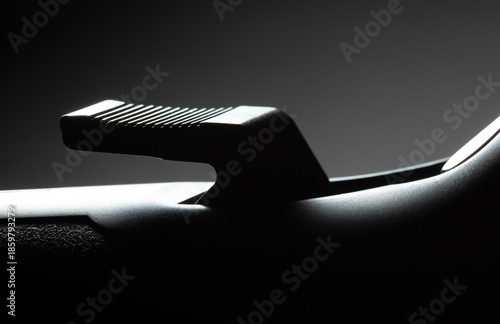 Photography Hammer cocked and ready to shoot on a lever action rifle
