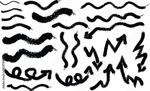 Hand drawing arrow styles and techniques for creative illustrations