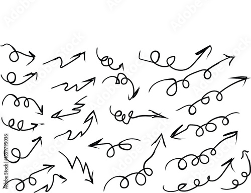 Hand drawing arrow illustrations a collection of hand drawn arrows
