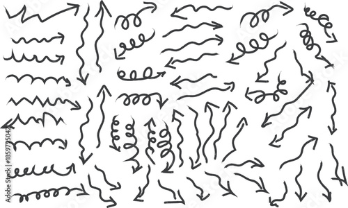 Hand drawing arrow  designs for creative illustrations