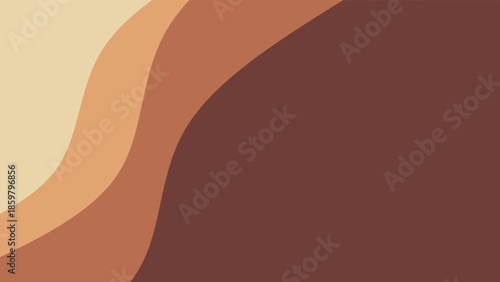 Abstract background with organic shapes and copy space. Modern aesthetic background with abstract fluid blobs. Minimalist boho design in brown and beige with blank copy space for text.