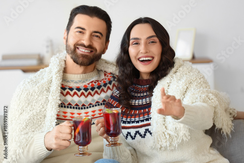 Beautiful young couple with...