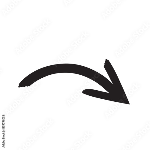 Black arrow pointing down Vector