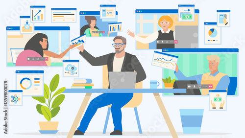 Team Lead x Online Conference x Business Meeting x Strategy