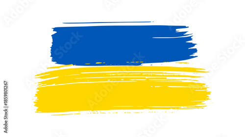 Ukrainian national flag in grunge style