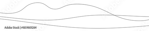 Thin curved wavy lines