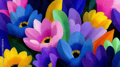 Stunning floral texture with vivid colors high resolution picture