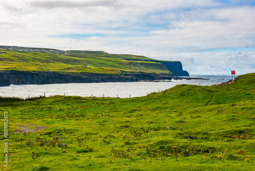 A backlit image of part of the beautiful Atlantic coastline that is West Clare in the Republic of Ireland.