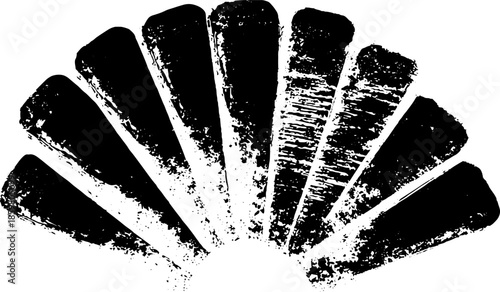 Black and white grunge stencil of folded tissue paper for urban art design