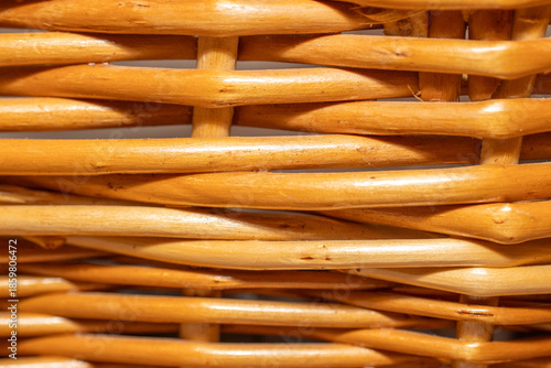 close up of a wicker basket
