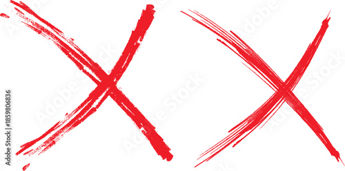 Red cross sign on transparent background, Red cross marker png. Red cross marker isolated on white background. hand-drawn red cross marker.