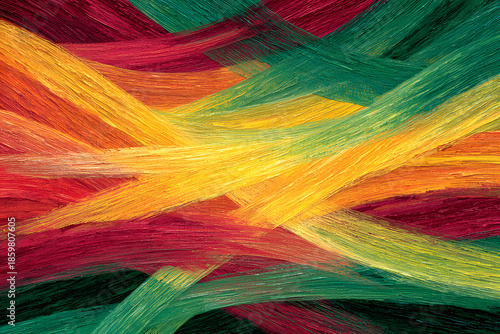 Abstract colorful background with waves and lines. Abstract background in red yellow and green for black history month