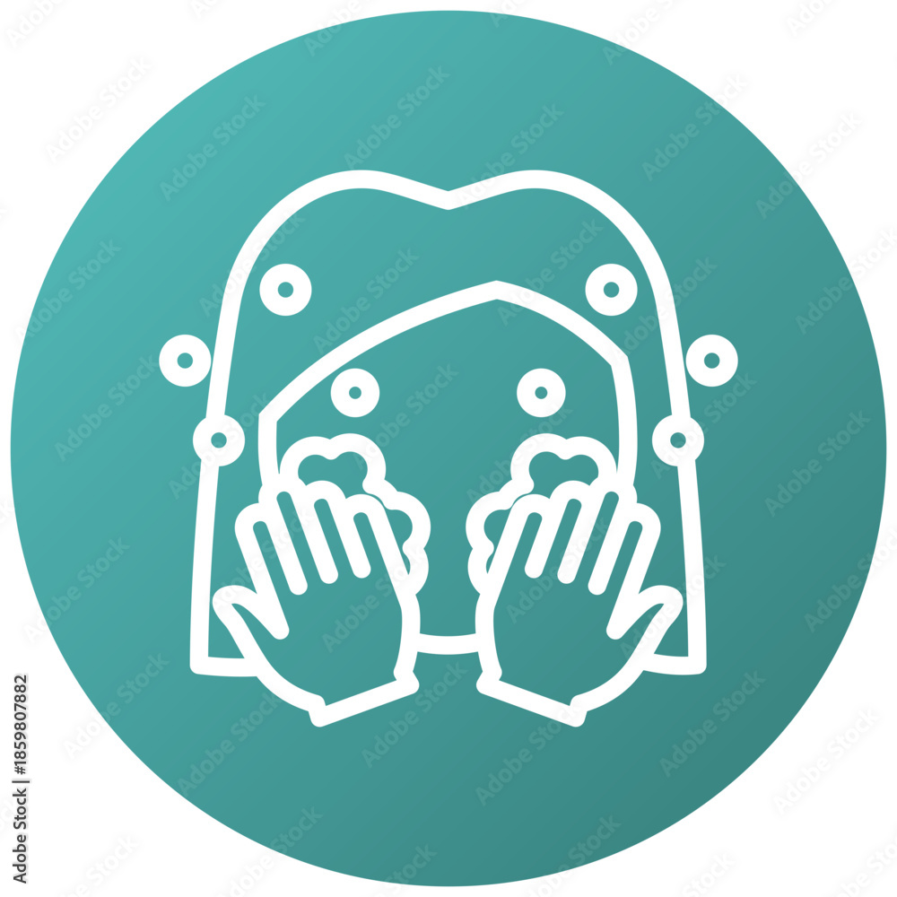 Obraz premium Face Wash Gradient Fill Icon, Mini Illustration Relate To Personal Care. Use For Modern Concept, Ui, Ux Web And App Development.