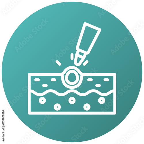 Acne Gradient Fill Icon, Mini Illustration Relate To Personal Care. Use For Modern Concept, Ui, Ux Web And App Development.