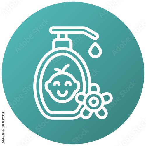 Baby Lotion Gradient Fill Icon, Mini Illustration Relate To Personal Care. Use For Modern Concept, Ui, Ux Web And App Development.