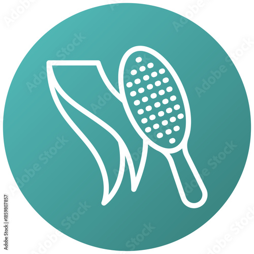 Comb Gradient Fill Icon, Mini Illustration Relate To Personal Care. Use For Modern Concept, Ui, Ux Web And App Development.