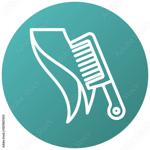 Comb Gradient Fill Icon, Mini Illustration Relate To Personal Care. Use For Modern Concept, Ui, Ux Web And App Development.