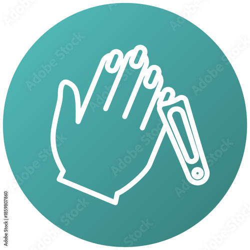 Manicure Gradient Fill Icon, Mini Illustration Relate To Personal Care. Use For Modern Concept, Ui, Ux Web And App Development.