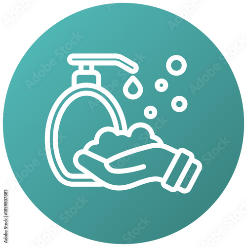 Face Wash Gradient Fill Icon, Mini Illustration Relate To Personal Care. Use For Modern Concept, Ui, Ux Web And App Development.