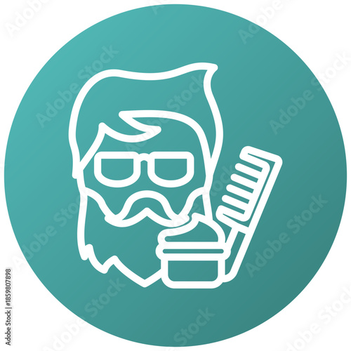 Groom Gradient Fill Icon, Mini Illustration Relate To Personal Care. Use For Modern Concept, Ui, Ux Web And App Development.