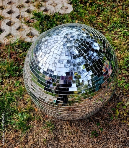 silver disco ball