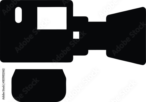 webcam silhouette vector illustration on transparent background