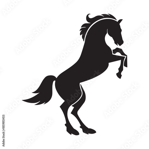 Horse Silhouette Icon Vector Illustration Isolated Animal Symbol Design