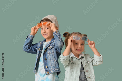 Stylish little children in ...