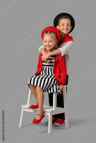 Stylish little children in ...