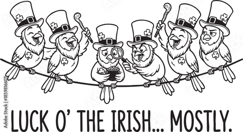 funny bird on a wire, bird, food, rose, xmas, flower, seamless, fairy tale, fantasy, art, winter, fairytale, outline, pattern, children, cat, nature, animal, coloring book, sketch, drawing, vector, il