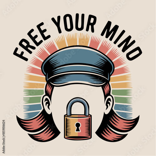 free your mind; padlocked silence breaks into radiant thought, where color and courage collide