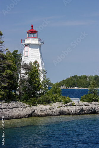 Big Tub Lighthouse On a clear sunny day