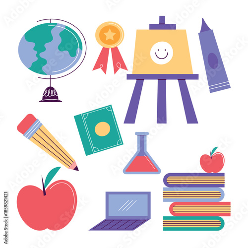 Back To School Elements Flat Icon
