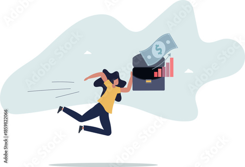 Investment profit growth, financial advisor or wealth management, make money to get rich or increase earning or income concept.life and employment of people.