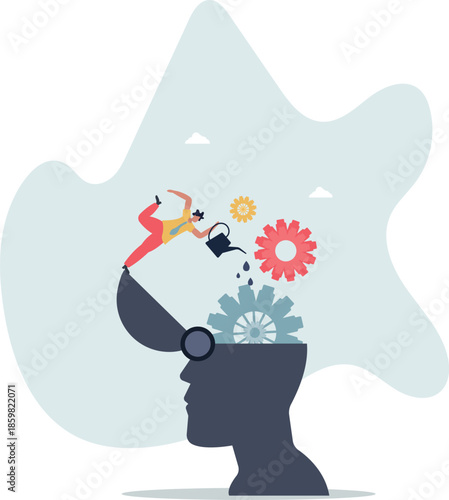 Brain maintenance, fixing emotional and mental problem, boost creativity and thinking process or improve motivation concept.life and employment of people.