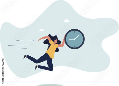 Time management failure, freedom to spend time with family and loved one, overworked or office worker routine work overtime concept.life and employment of people.