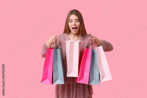 Surprised young woman with ...