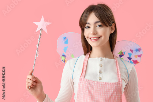 Young woman in fairy costum...
