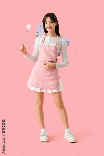 Young woman in fairy costum...
