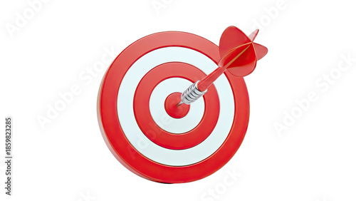 Dartboard with dart hitting the bullseye