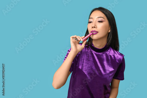 Beautiful Asian woman with ...