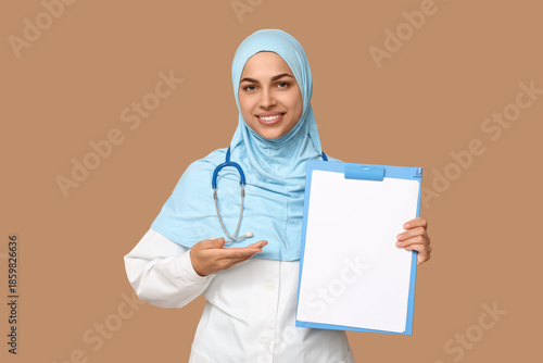 Portrait of female Muslim d...