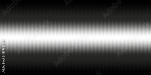 Horizontal interference bands with bright central fringe, layered in symmetrical wave pattern and fading intensity