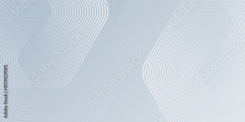 Abstract hexagon lines on gray background. Gradient geometric mnimalist gradient good