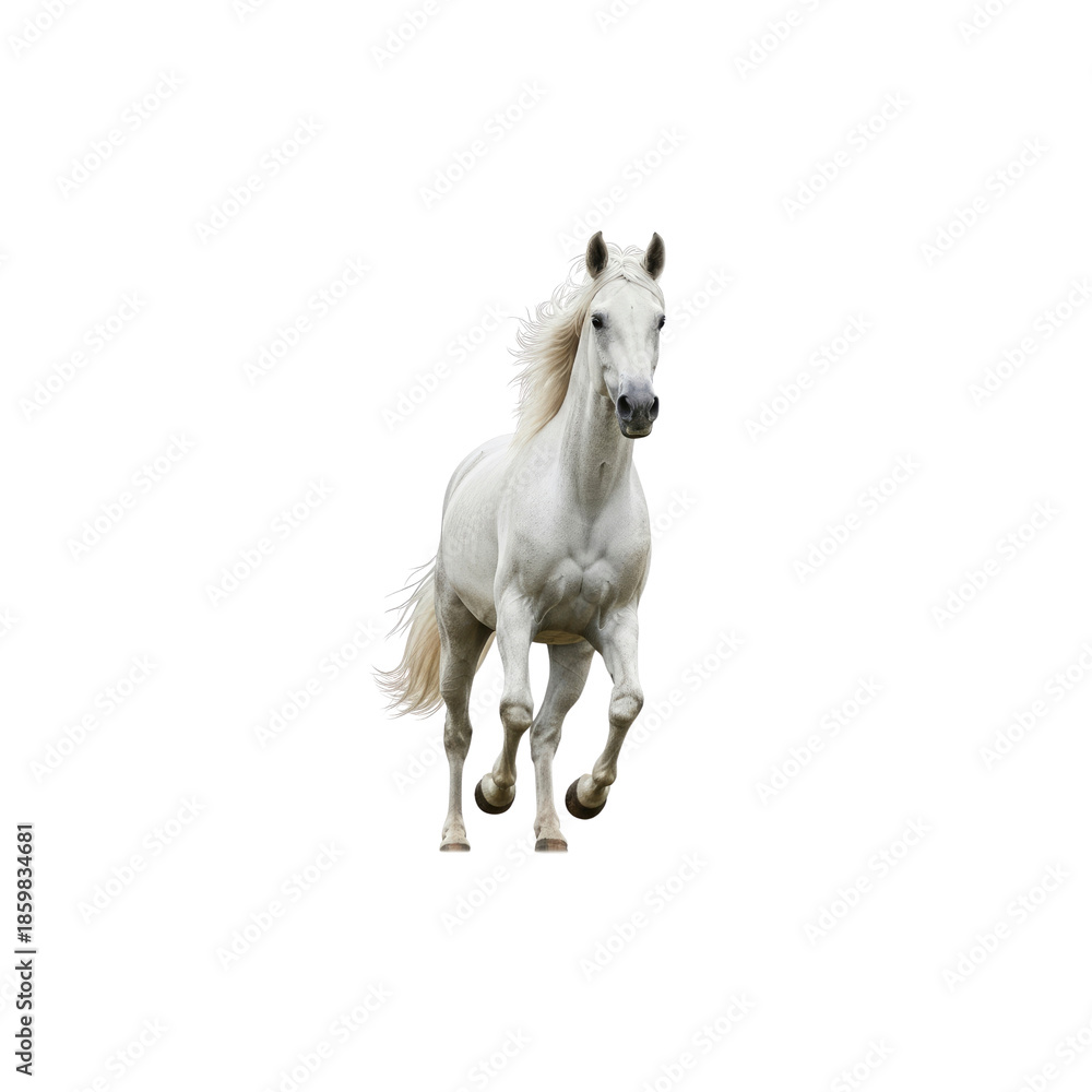 Obraz premium White horse running