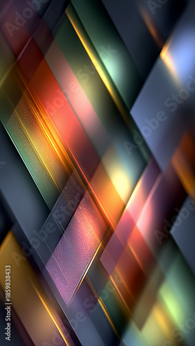 Abstract diagonal orange and white light streaks