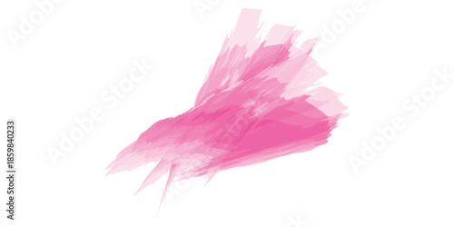 Abstract Pink Watercolor Splash Brush Stroke Isolated.