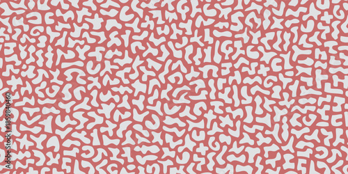 Abstract Organic Pattern of Intertwined Red and White Lines.